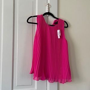 Jcrew pleated pink sleeveless blouse